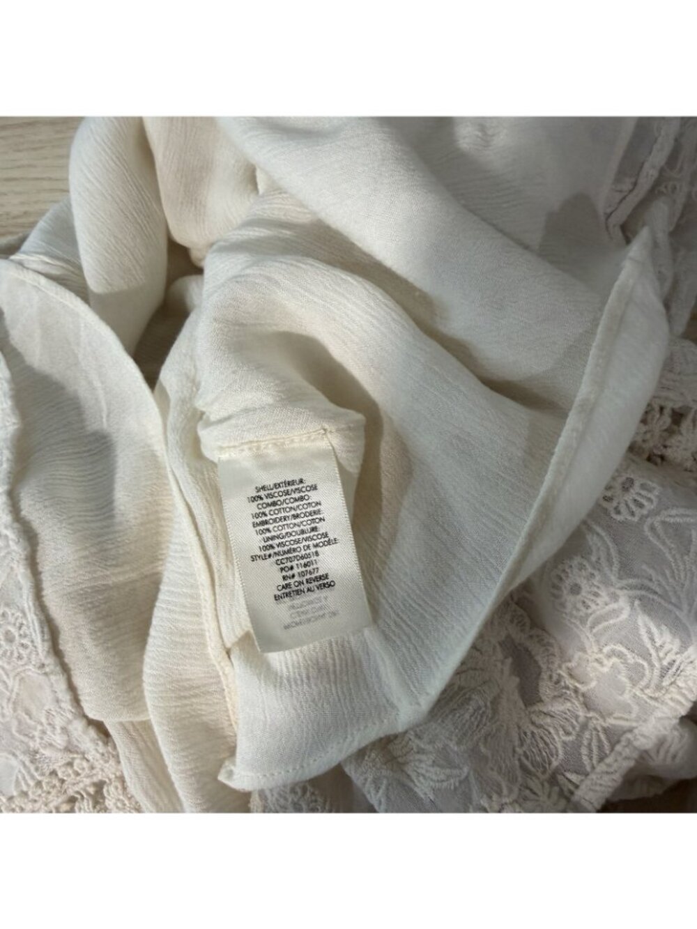 Alice + Olivia Enya Dress Size 6 Cream Ivory Macrame Embroidered Lace Cut Out - Picture 9 of 12